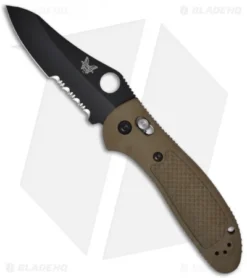 Benchmade Griptilian AXIS Lock Knife Sand (3.45" Black Serr) 550SBKHGSN