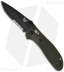 Benchmade Griptilian AXIS Lock Knife Olive Drab (3.45" Black Serr) 551SBKOD