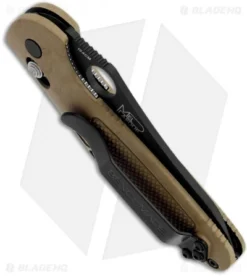 Benchmade Mini Griptilian AXIS Lock Knife Sand (2.91" Black) 555BKHGSN -Benchmade benchmade 555bkhgsn mini grip black tan plain side