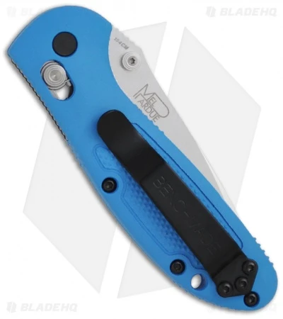 Benchmade Mini Griptilian AXIS Lock Knife Blue (2.91" Satin) 556-BLU-154CM 2 Benchmade Mini Griptilian AXIS Lock Knife Blue (2.91" Satin) 556-BLU-154CM - Image 2