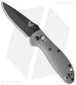 Benchmade Mini Griptilian AXIS Lock Knife Gray/Blue G-10 (2.91" Black) 556BK-1