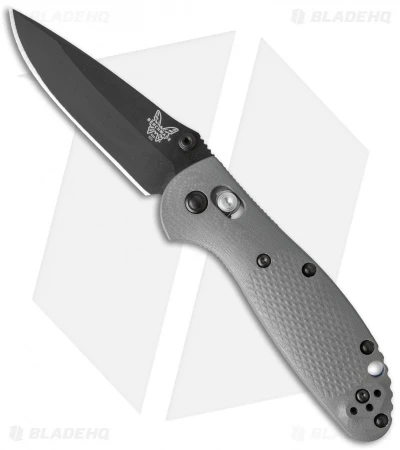 Benchmade Mini Griptilian AXIS Lock Knife Gray/Blue G-10 (2.91" Black) 556BK-1 1 Benchmade Mini Griptilian AXIS Lock Knife Gray/Blue G-10 (2.91" Black) 556BK-1