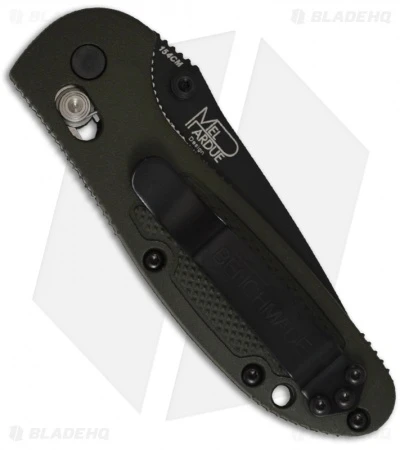 Benchmade Mini Griptilian OD Green Tanto Knife (2.91" Black) 557BKOD 2 Benchmade Mini Griptilian OD Green Tanto Knife (2.91" Black) 557BKOD - Image 2