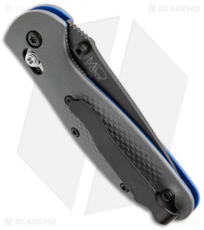 Benchmade Mini Griptilian AXIS Lock Knife Gray/Blue G-10 (2.91" Black) 556BK-1 2 Benchmade Mini Griptilian AXIS Lock Knife Gray/Blue G-10 (2.91" Black) 556BK-1 - Image 2