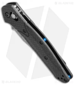 Benchmade 940S-1 Osborne AXIS Lock Knife Carbon Fiber (3.4" Stonewash Serr) S90V 8 Benchmade 940S-1 Osborne AXIS Lock Knife Carbon Fiber (3.4" Stonewash Serr) S90V -Benchmade benchmade 940 1 osborne side blue liner