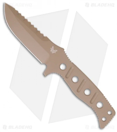 Benchmade 375 Adamas Fixed Blade Knife (4.20" Tan Plain) 375SN 1 Benchmade 375 Adamas Fixed Blade Knife (4.20" Tan Plain) 375SN