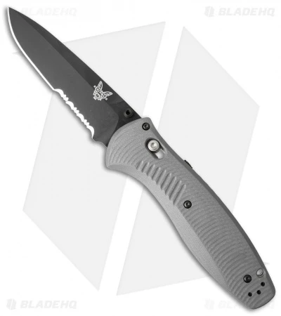Benchmade Barrage AXIS-Assist Knife Gray G-10 (3.6" Black Serr) 580SBK-2 1 Benchmade Barrage AXIS-Assist Knife Gray G-10 (3.6" Black Serr) 580SBK-2