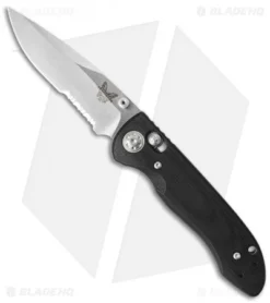 Benchmade Foray AXIS Lock Knife Black G-10 (3.24" Satin Serr) 698S