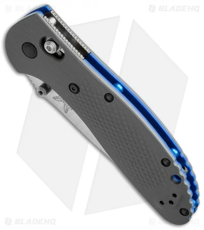 Benchmade Griptilian AXIS Lock Knife Gray/Blue G-10 (3.45" Satin Serr) 551S-1 2 Benchmade Griptilian AXIS Lock Knife Gray/Blue G-10 (3.45" Satin Serr) 551S-1 - Image 2