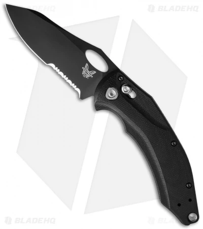 Benchmade Loco AXIS Lock Knife G-10 (3.68" Black Serr) 808SBK 1 Benchmade Loco AXIS Lock Knife G-10 (3.68" Black Serr) 808SBK