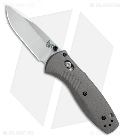 Benchmade Mini Barrage AXIS-Assist Knife Gray G-10 (2.91" Satin) 585-2 1 Benchmade Mini Barrage AXIS-Assist Knife Gray G-10 (2.91" Satin) 585-2