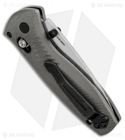 Benchmade Mini Barrage AXIS-Assist Knife Gray G-10 (2.91" Satin) 585-2 2 Benchmade Mini Barrage AXIS-Assist Knife Gray G-10 (2.91" Satin) 585-2 - Image 2