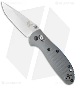 Benchmade Mini Griptilian AXIS Lock Knife Gray/Blue G-10 (2.91" Satin) 556-1