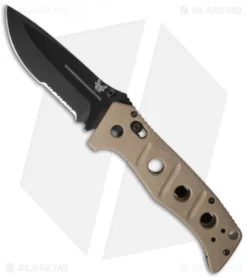 Benchmade Sibert 275SBKSN Adamas AXIS Lock Knife Tan G-10 (3.82" Black Serr)