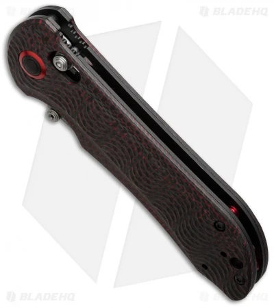 Benchmade 908-161 Stryker II AXIS Lock Knife Red/Black CF (3.57" Damasteel) Gold 2 Benchmade 908-161 Stryker II AXIS Lock Knife Red/Black CF (3.57" Damasteel) Gold - Image 2