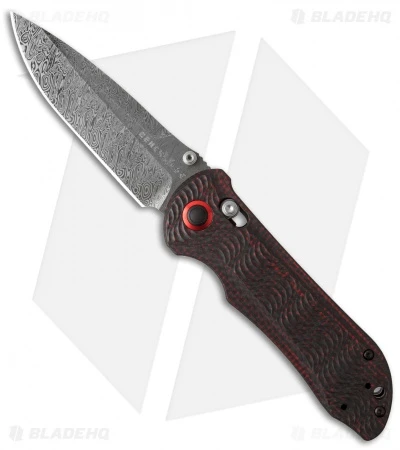 Benchmade 908-161 Stryker II AXIS Lock Knife Red/Black CF (3.57" Damasteel) Gold 1 Benchmade 908-161 Stryker II AXIS Lock Knife Red/Black CF (3.57" Damasteel) Gold