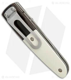 Vintage Benchmade 850-01 Mel Pardue Knife Black Dymondwood/Ivory (2.8" Satin) -Benchmade vintage benchmade 850 01 Mel Pardue black dymondwood ivory BHQ 37799 er side